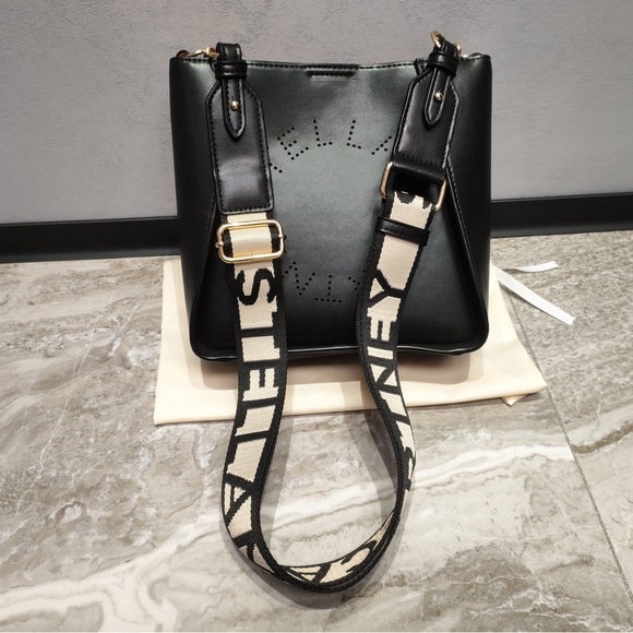New Stella McCartney Logo CrossbodyBag Black - Picture 8 of 9